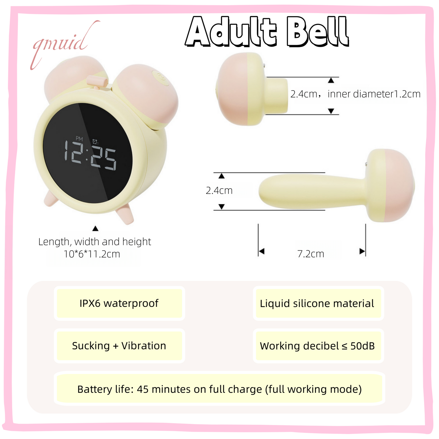 Sucking vibrator dual-purpose masturbator adult bell