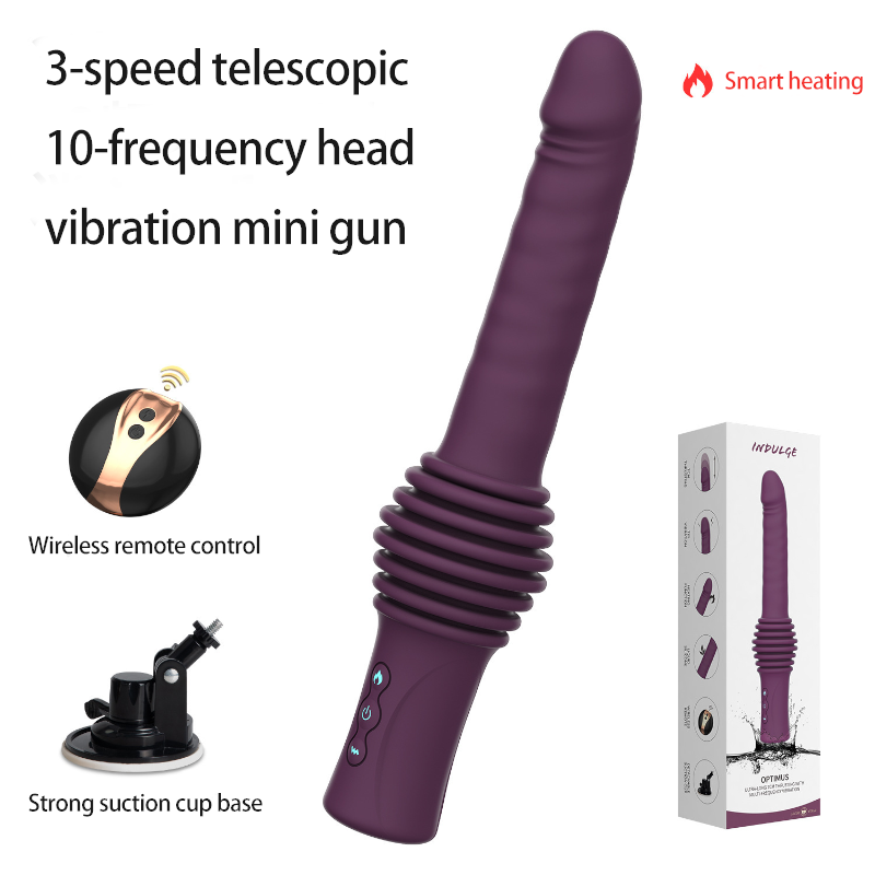 Remote Control Hands-Free Telescopic Vibrating Heating Female Masturbator