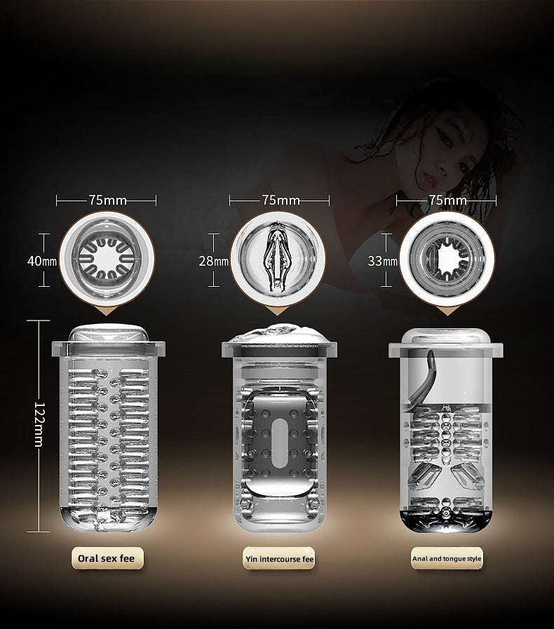 Automatic telescopic male masturbator with airbag piston