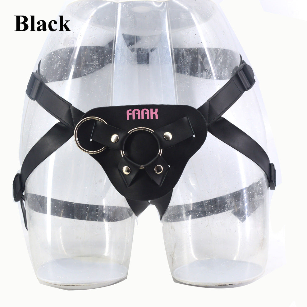 Qianai wears FAAK female device solid thick penis anal plug