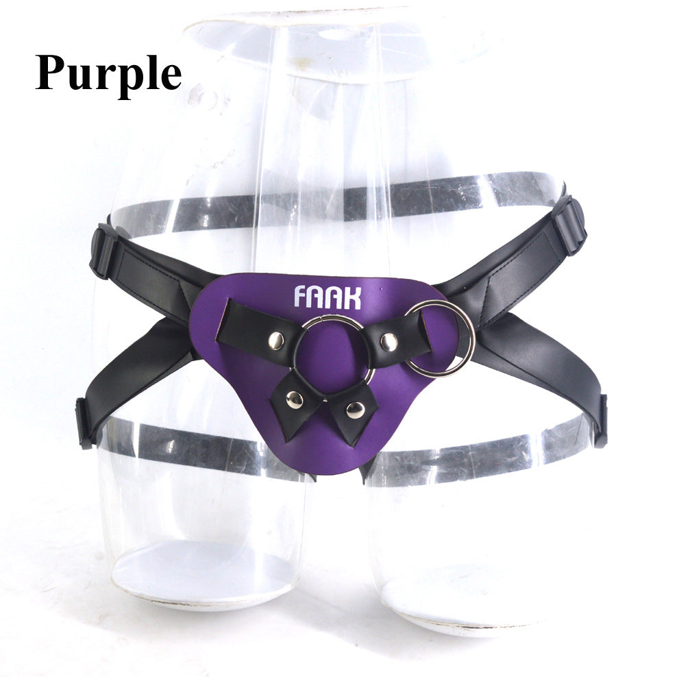 Qianai wears FAAK female device solid thick penis anal plug