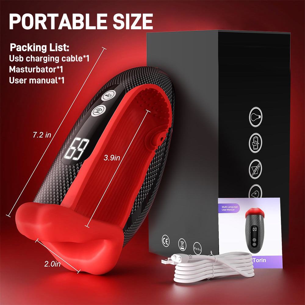 Seahorse digital display 9-frequency tapping exercise trainer for men with large earrings Vasodilation masturbator