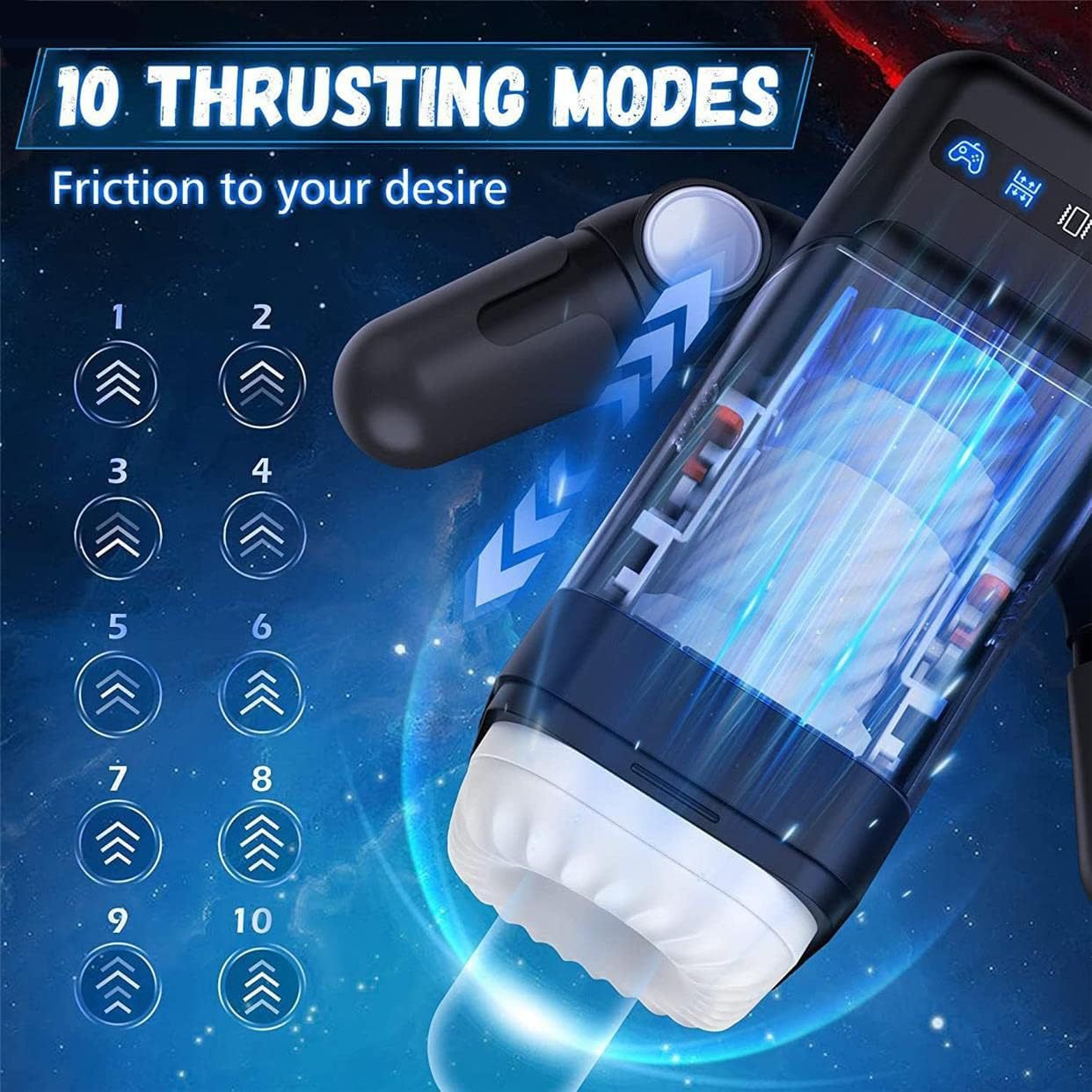 Planet fully automatic telescopic heating and vibration masturbation cup