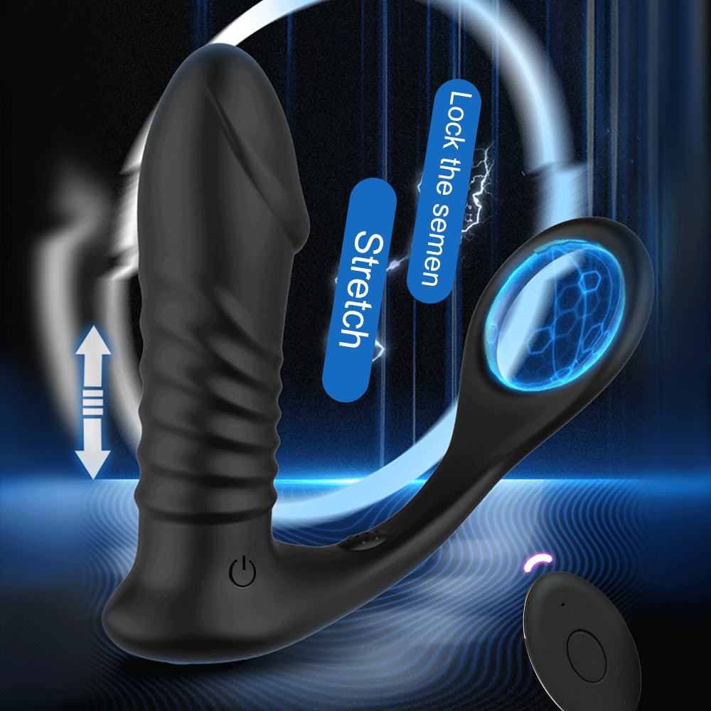 Remote-controlled fully automatic telescopic anal plug