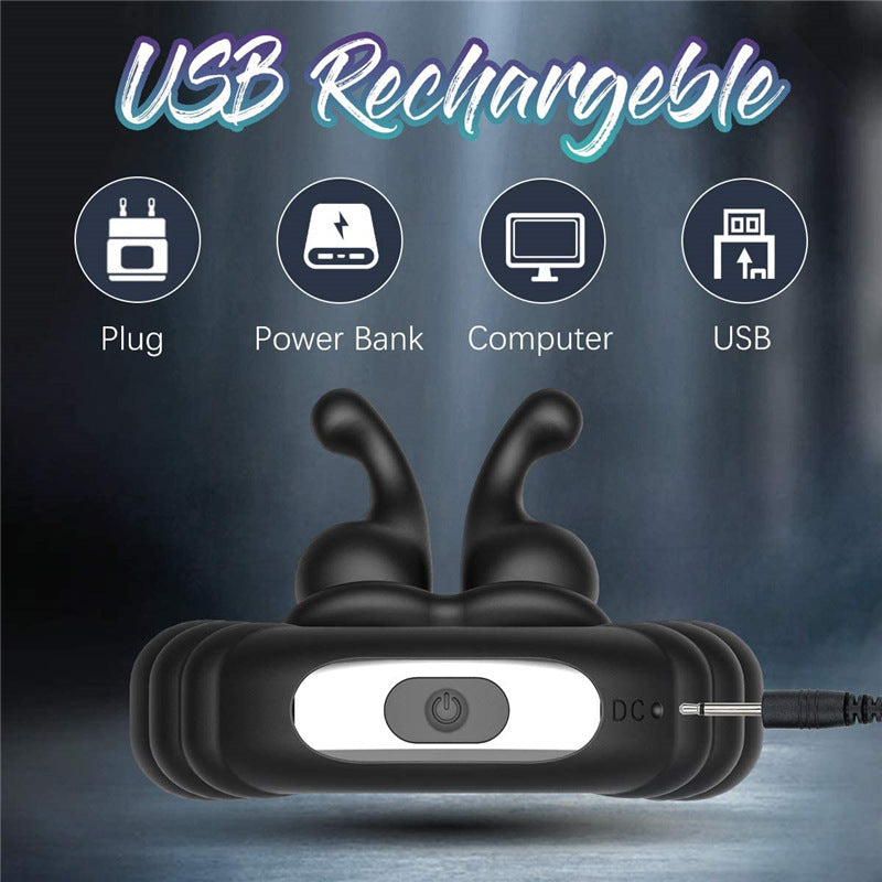 Snail Vibrating Penis Lock Ring Male Masturbator