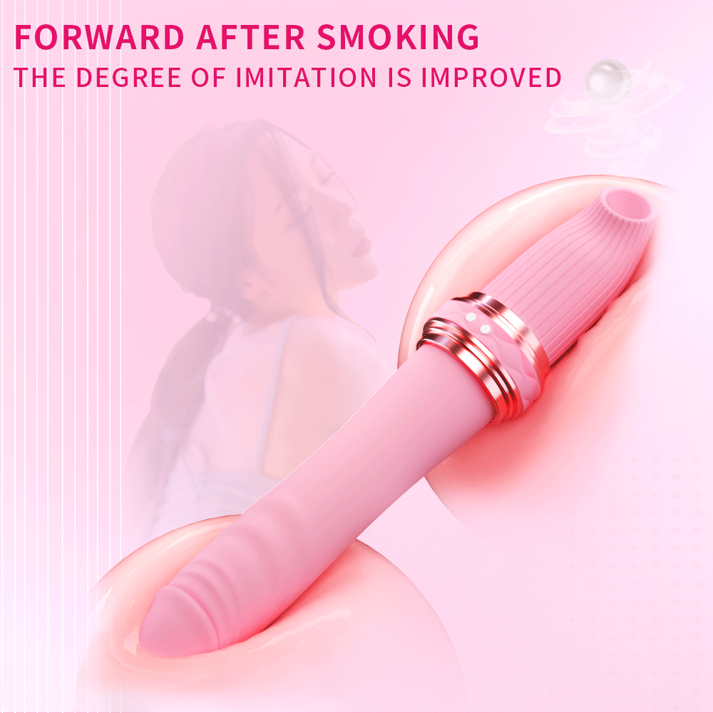 Sexy sucking, telescopic and vibrating double-ended masturbator