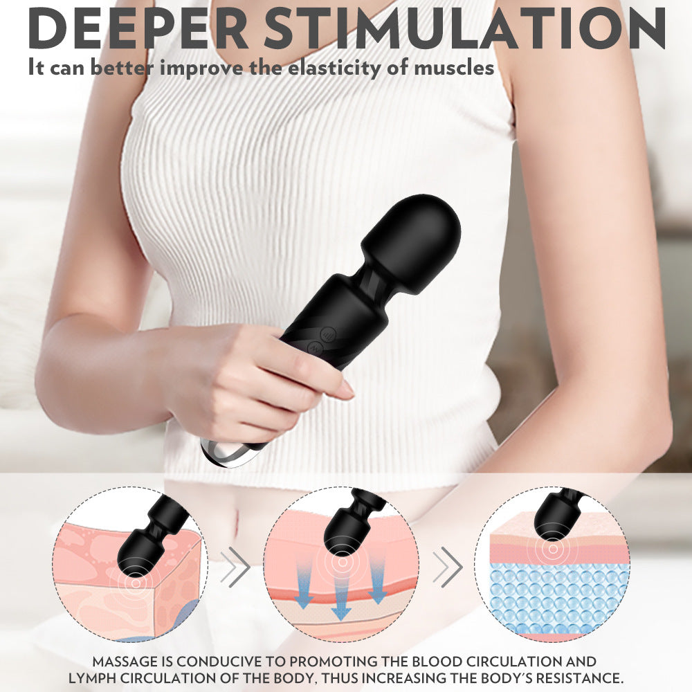 Multi-frequency AV stick female masturbator G-spot vibrator