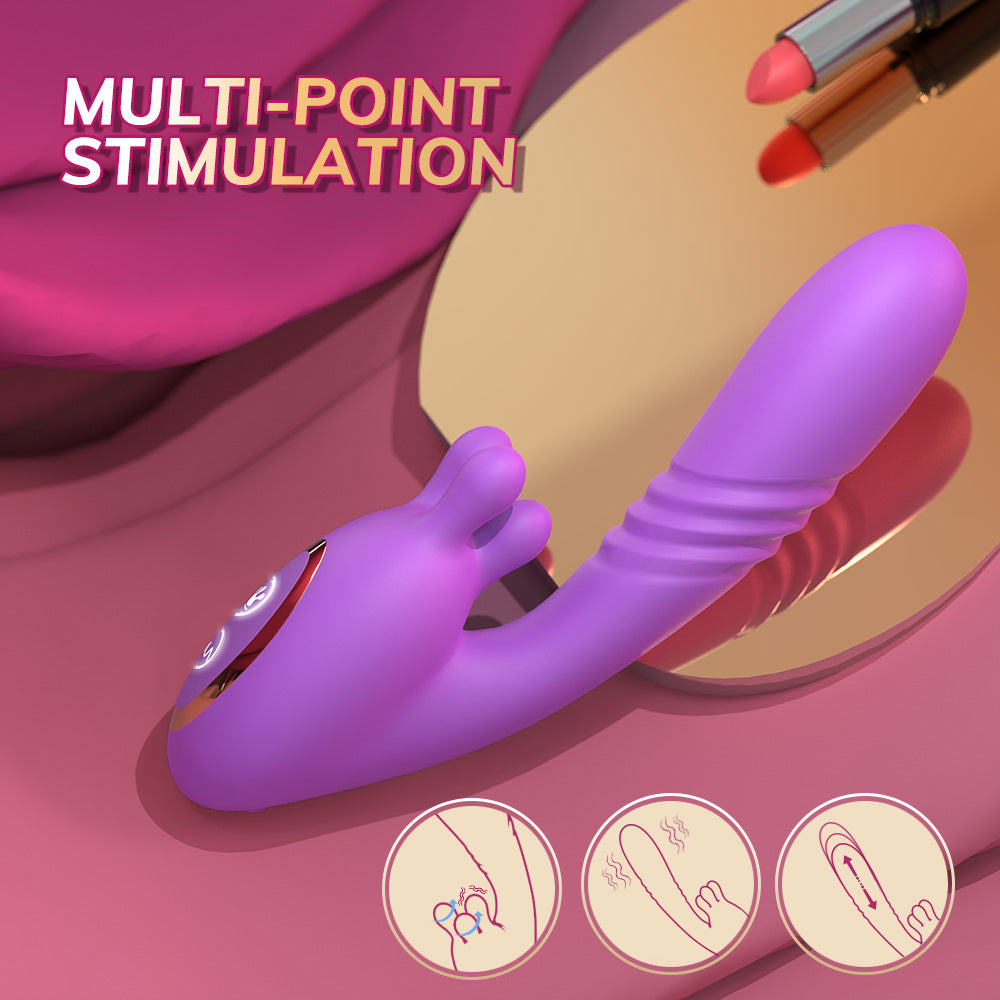 Kneading vibrator into body telescopic female masturbator adult toy sex toys vibrator