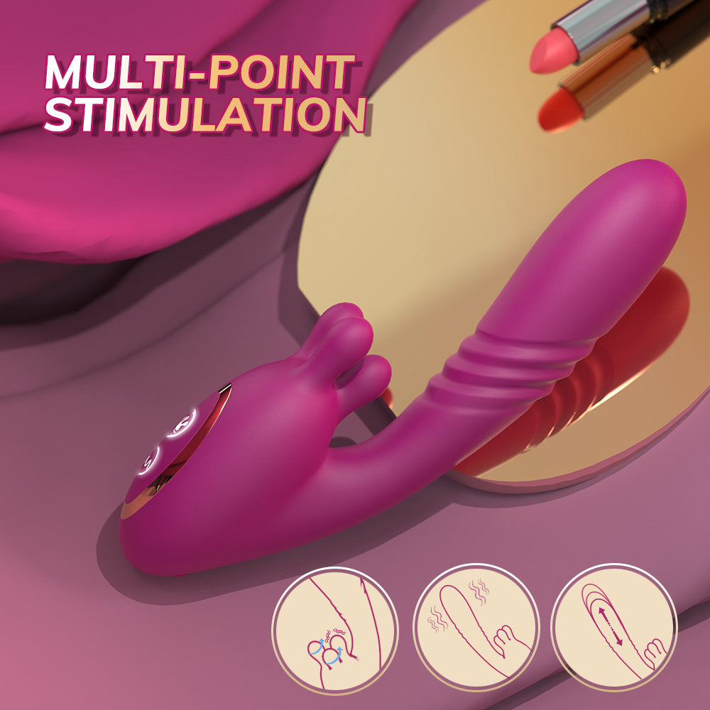 Kneading vibrator into body telescopic female masturbator adult toy sex toys vibrator