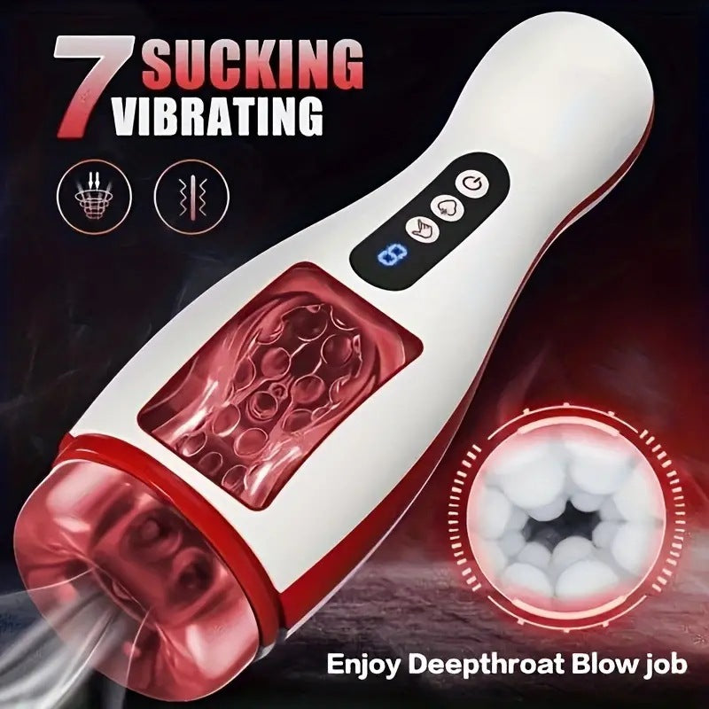 M50 Intelligent Masturbator with Sound, Vibration, and Multi-Frequency Suction Cup