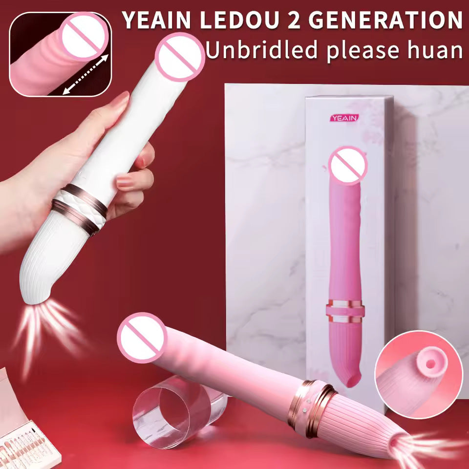 Sexy sucking, telescopic and vibrating double-ended masturbator