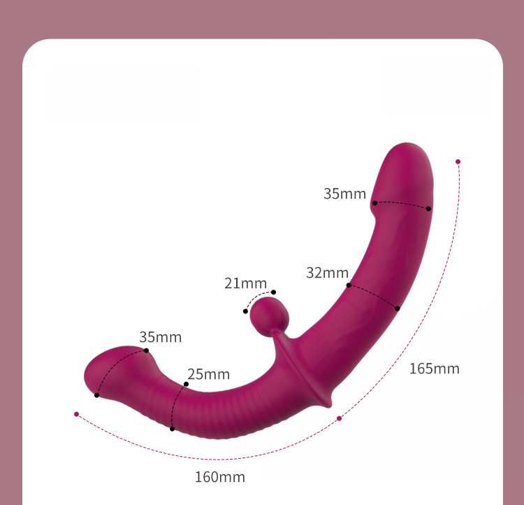 Remote control double shock double head dragon female double head simulation phallus female self Comfort vessel