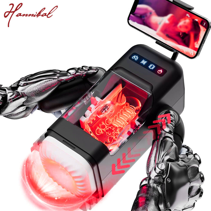 Planet fully automatic telescopic heating and vibration masturbation cup