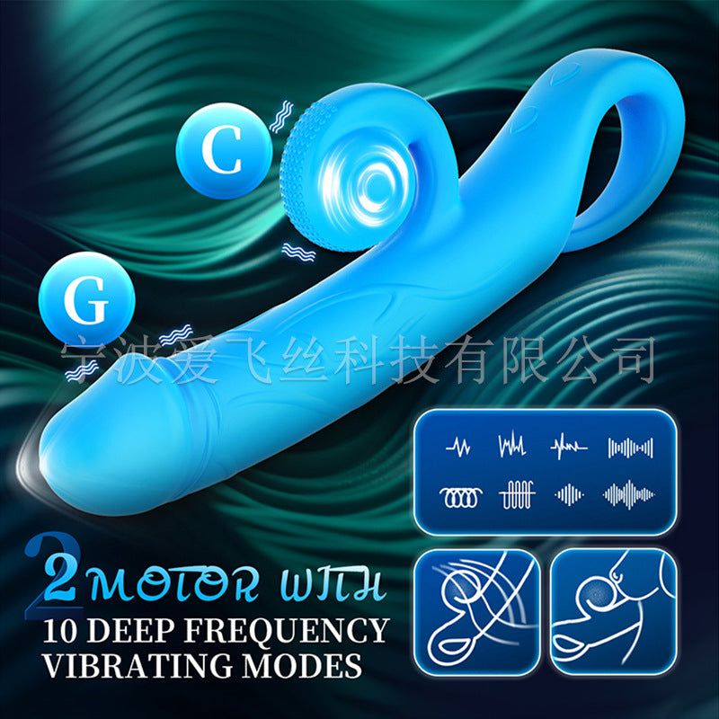 Snail-shaped clitoral stimulation dildo