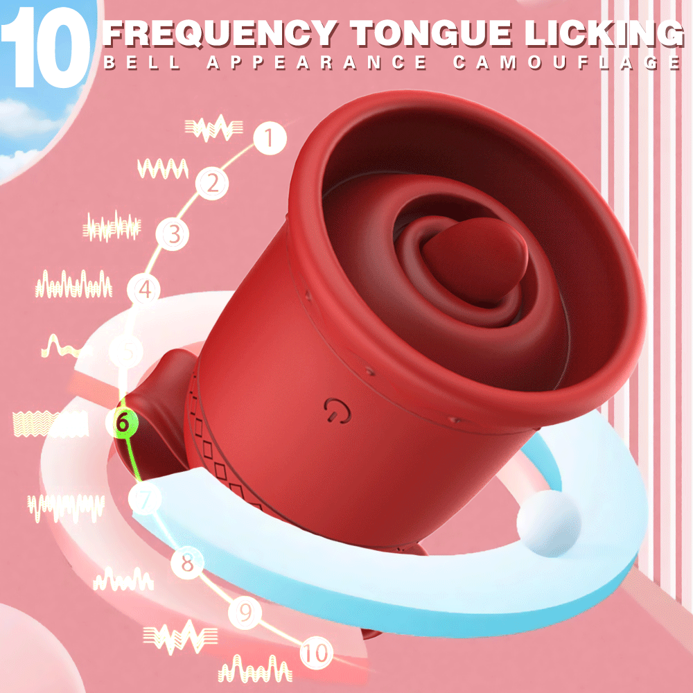 Bell sucking tongue licking flirting masturbation vibrator