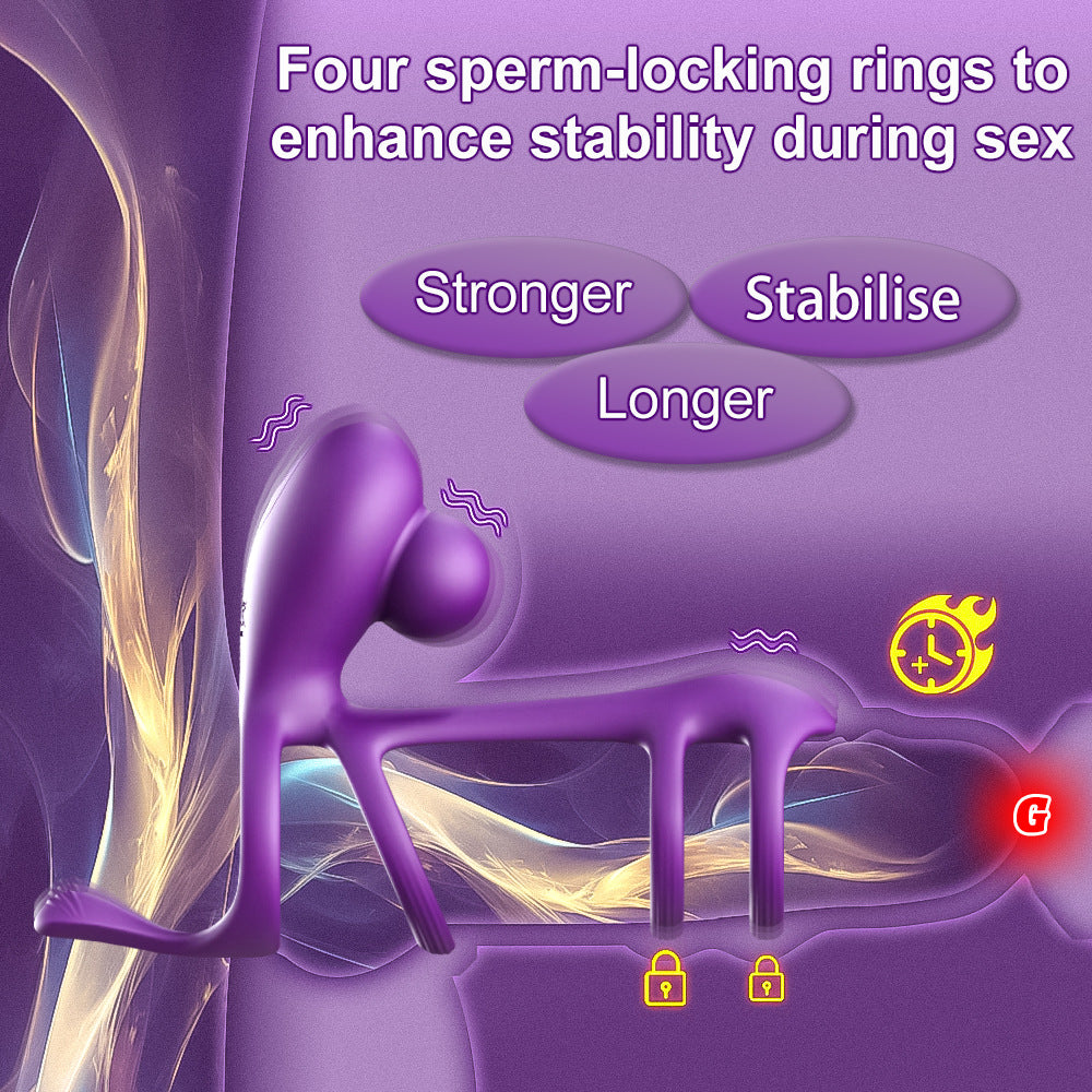 Male sex ring with silicone vibration delay penile ring