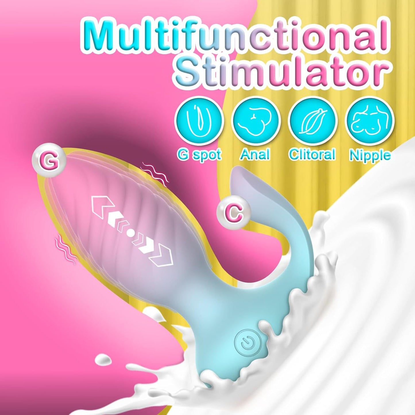 Diamond remote control anal plug gradient wearable vibrator for men and women