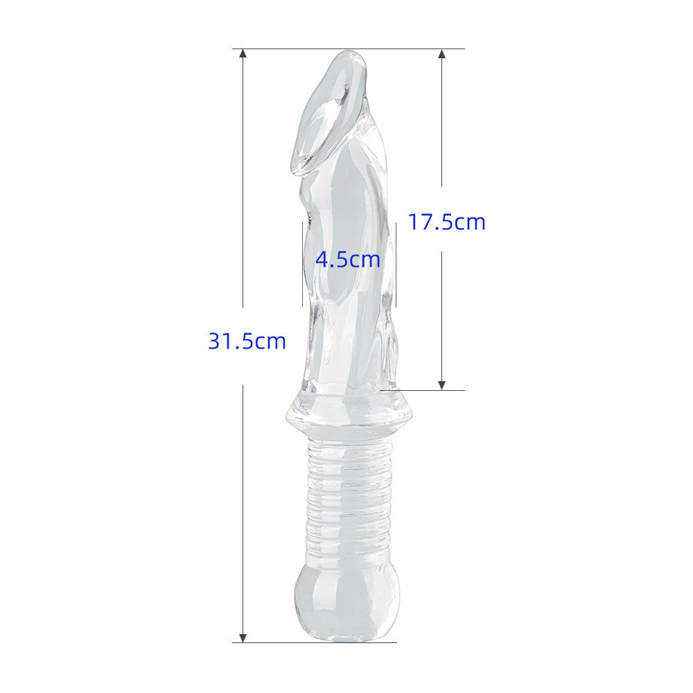 Manual sex toy with simulated penis