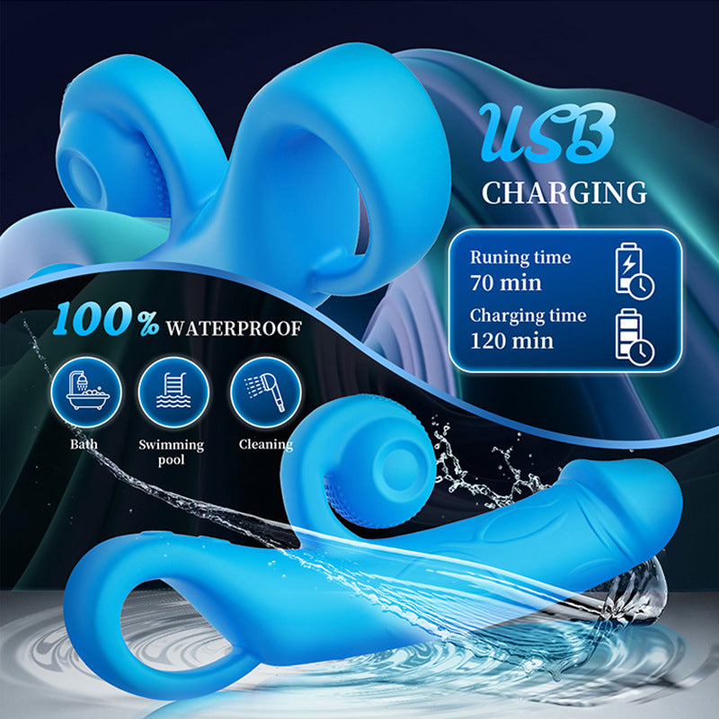 Snail-shaped clitoral stimulation dildo