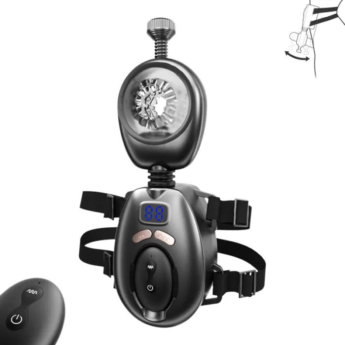 Men's belt electric masturbation cup