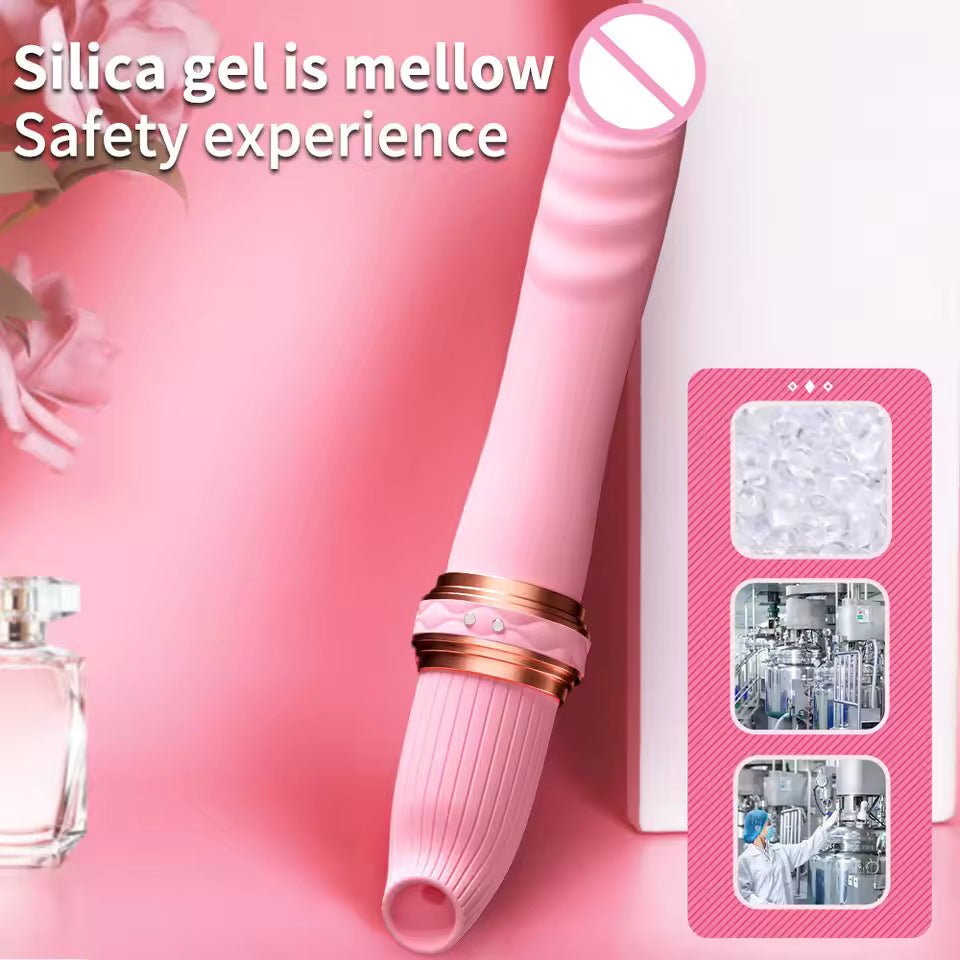 Sexy sucking, telescopic and vibrating double-ended masturbator