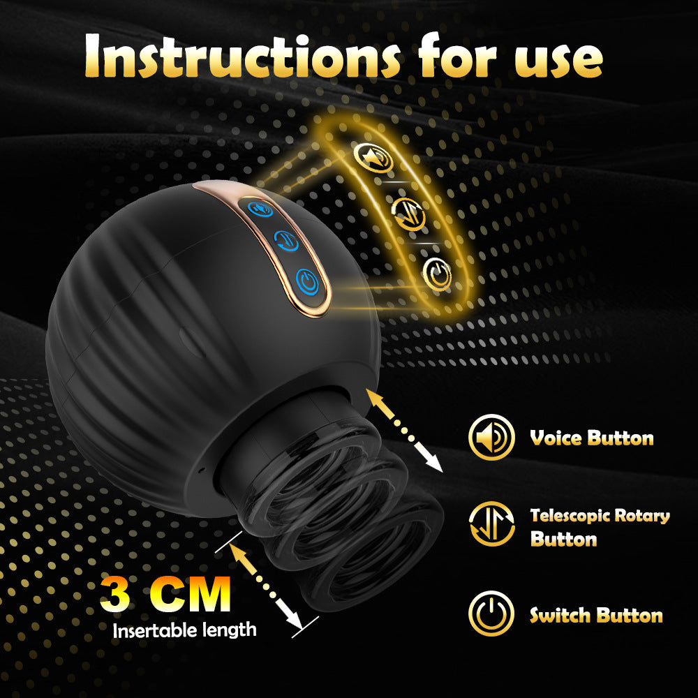 Little Pumpkin Fully Automatic Retractable Rotating Masturbator for Men Penis Exerciser