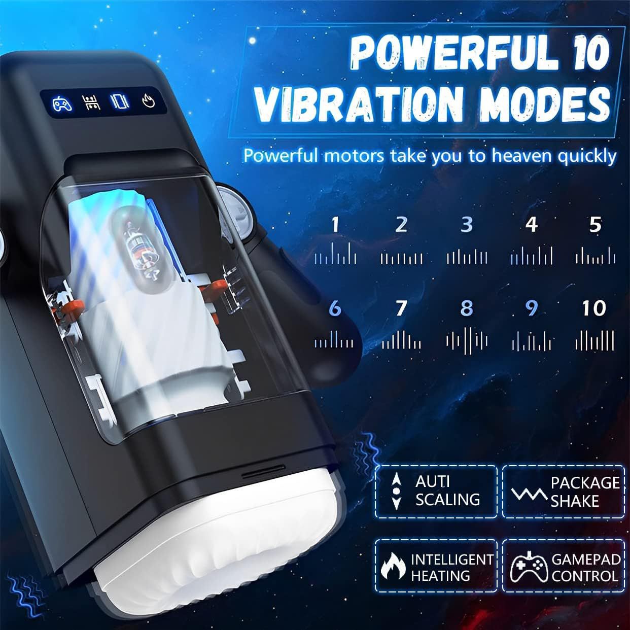 Planet fully automatic telescopic heating and vibration masturbation cup