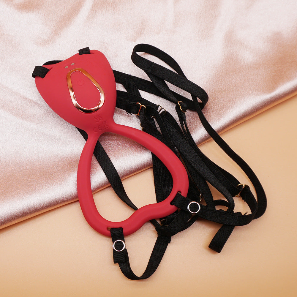 Wearing underwear and remote-controlled clitoral stimulation G-spot vibrating masturbator