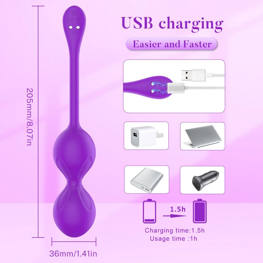 A fully encapsulated vibrator with an app for remotely controlling vaginal contractions. Vibrating masturbator for exercise and sex toys.