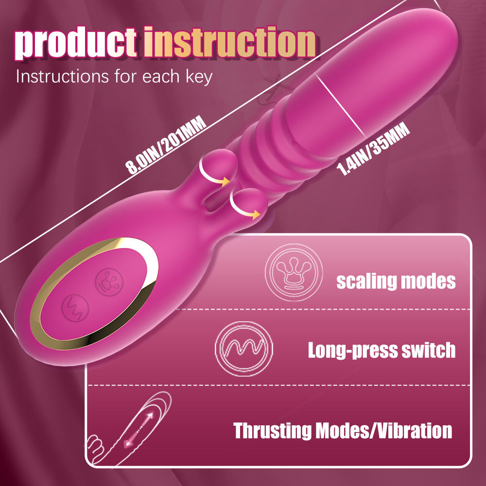 Kneading vibrator into body telescopic female masturbator adult toy sex toys vibrator