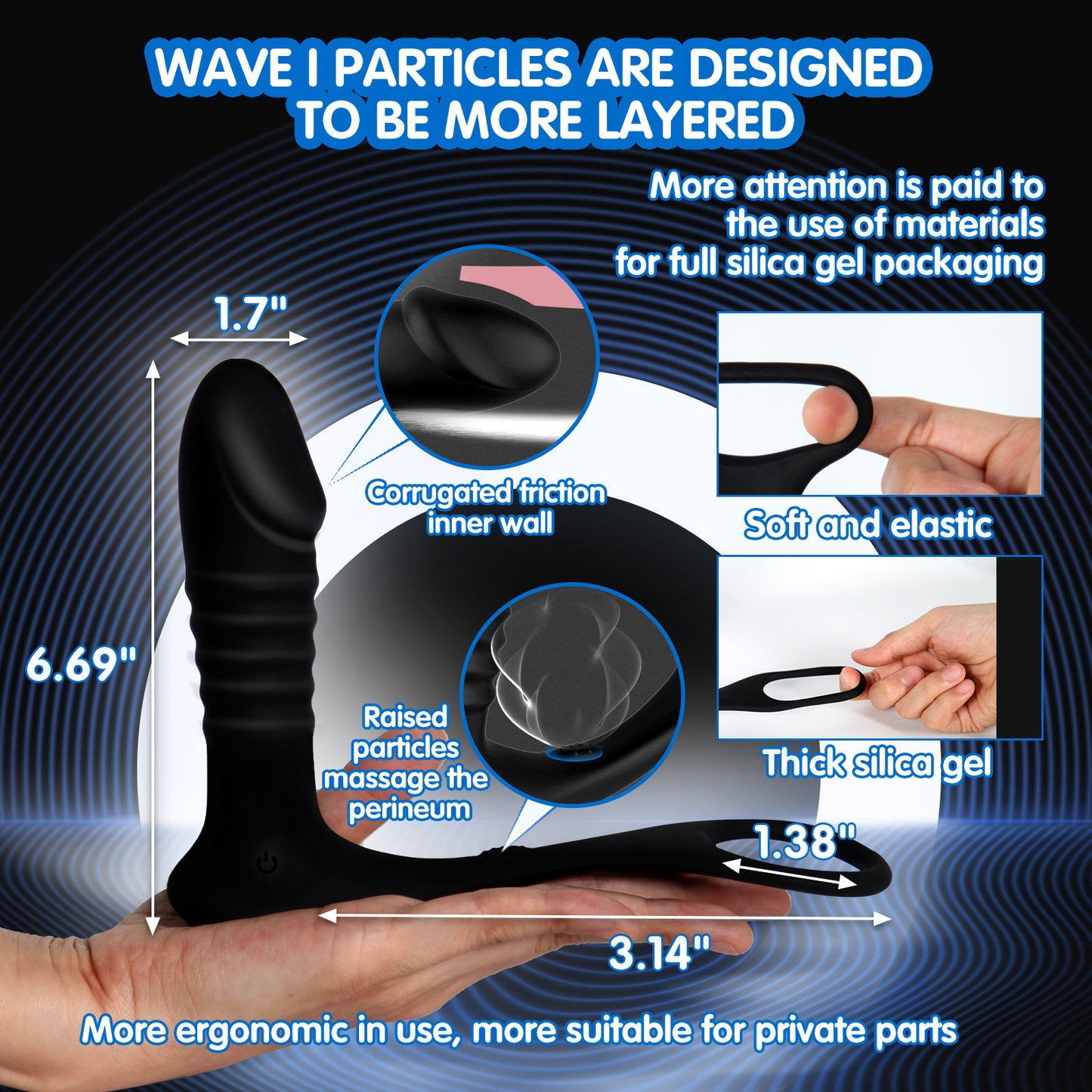Men's remote control prostate massager fully automatic telescopic anal plug gay masturbation vibrator fun
