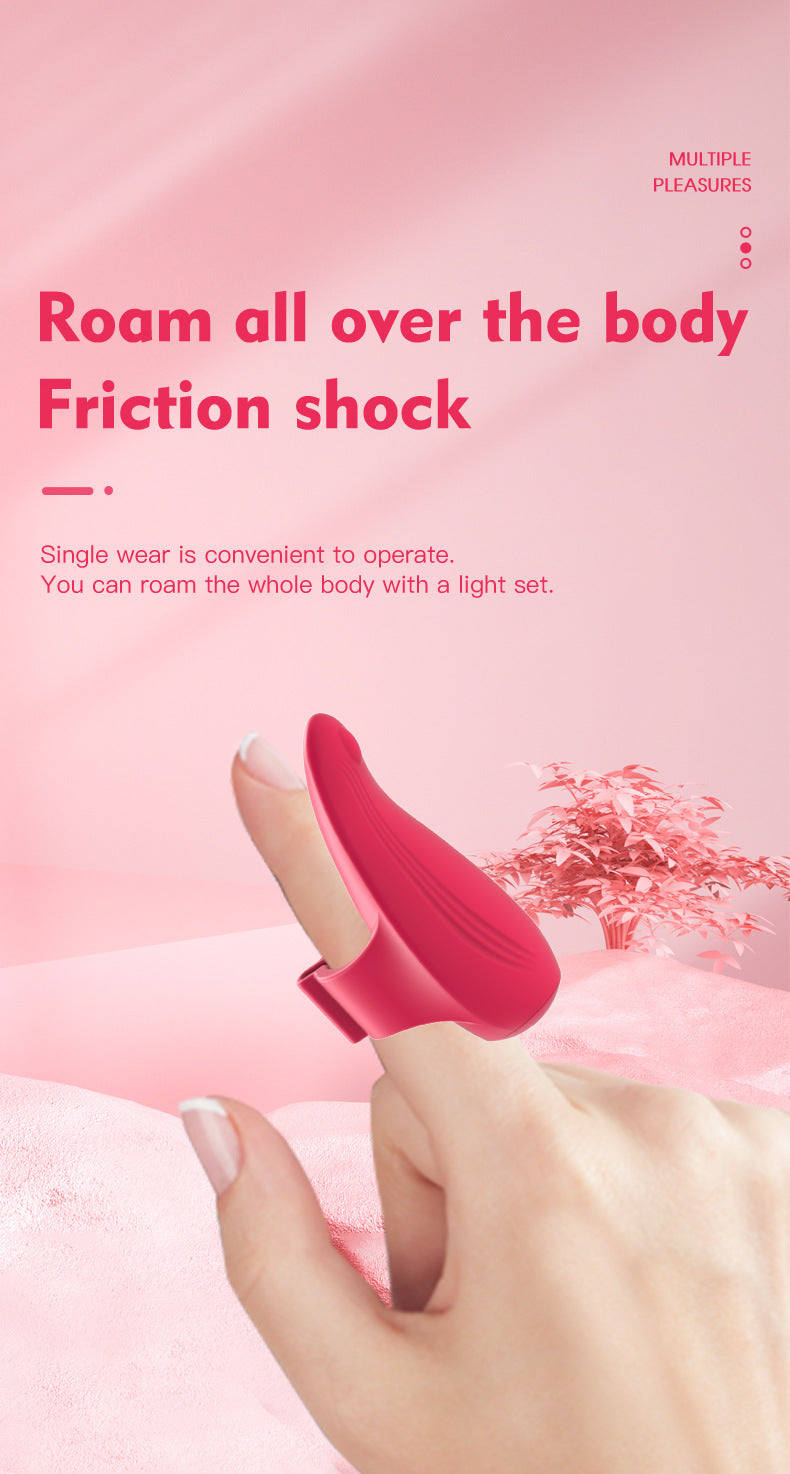 Rechargeable fingertip massage vibrator