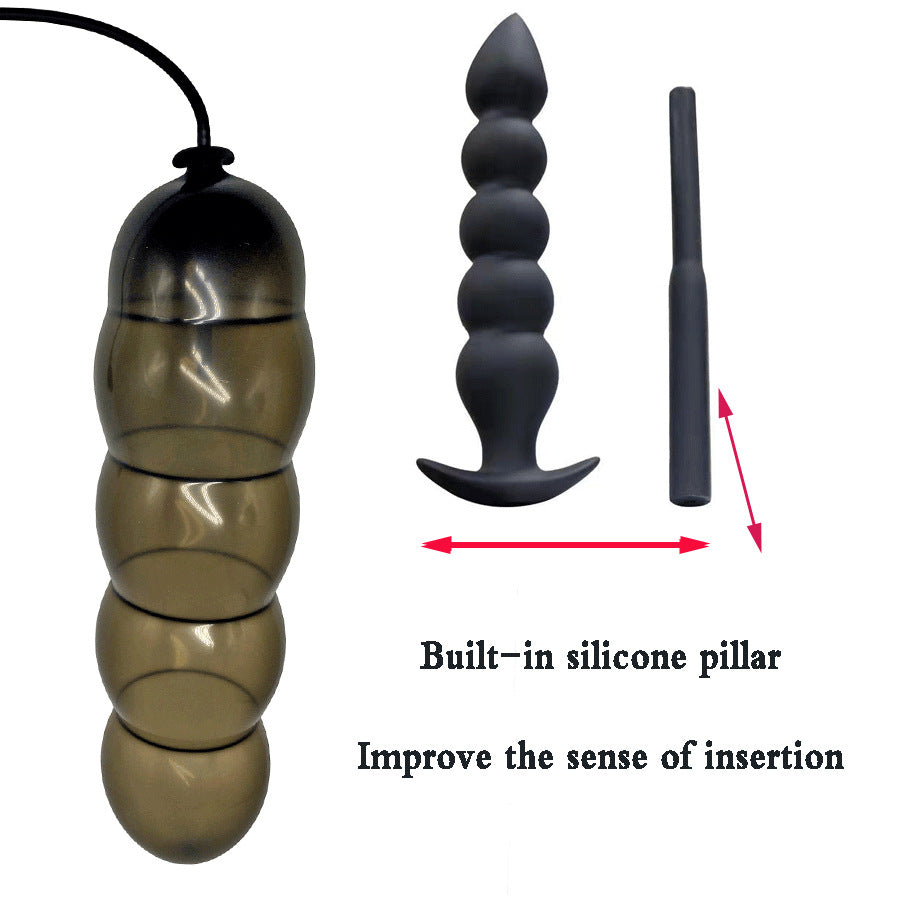Five-bead inflatable anal dilator