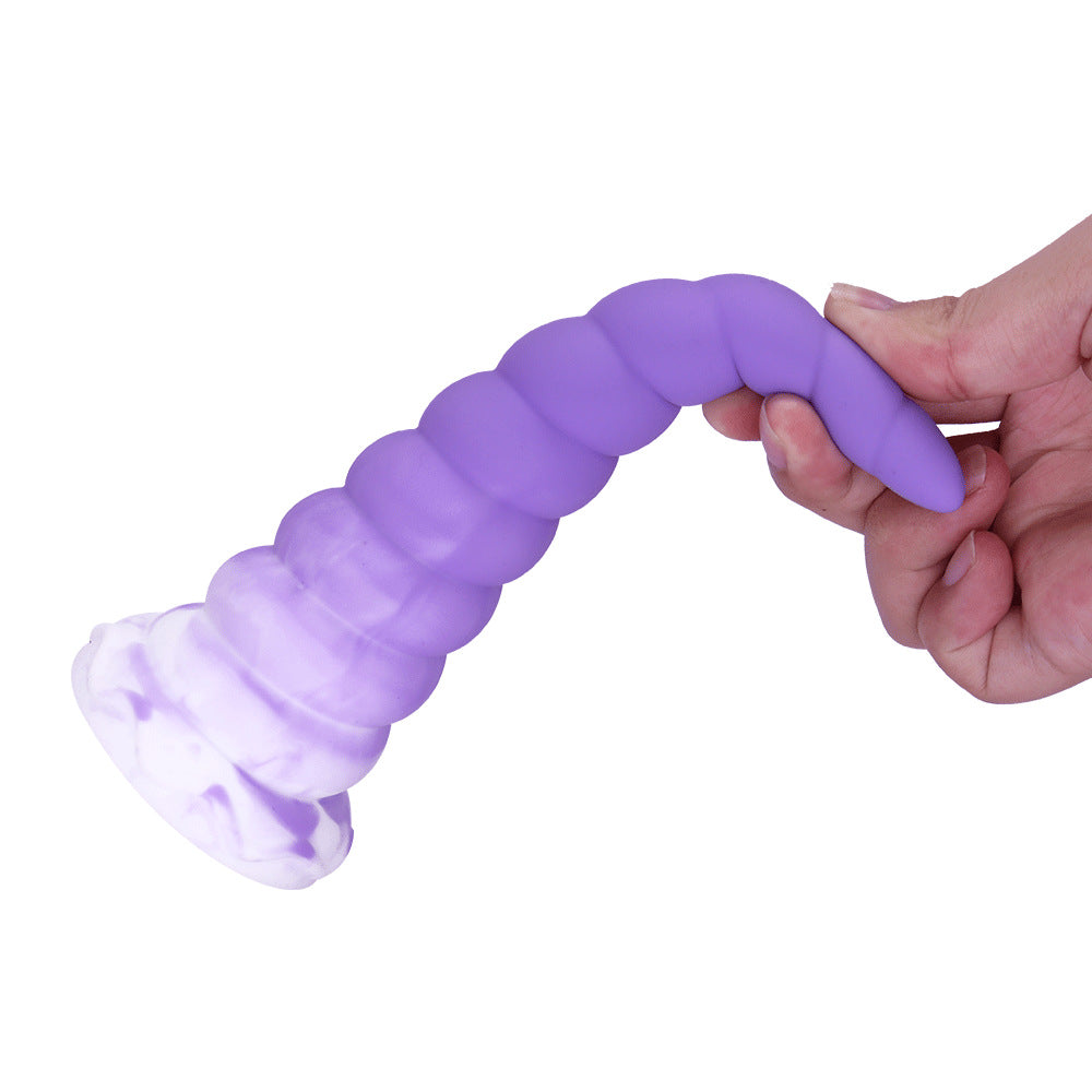 Colorful thread deep into the anus anal plug wish simulation penis big stallion SM sex toy dildo