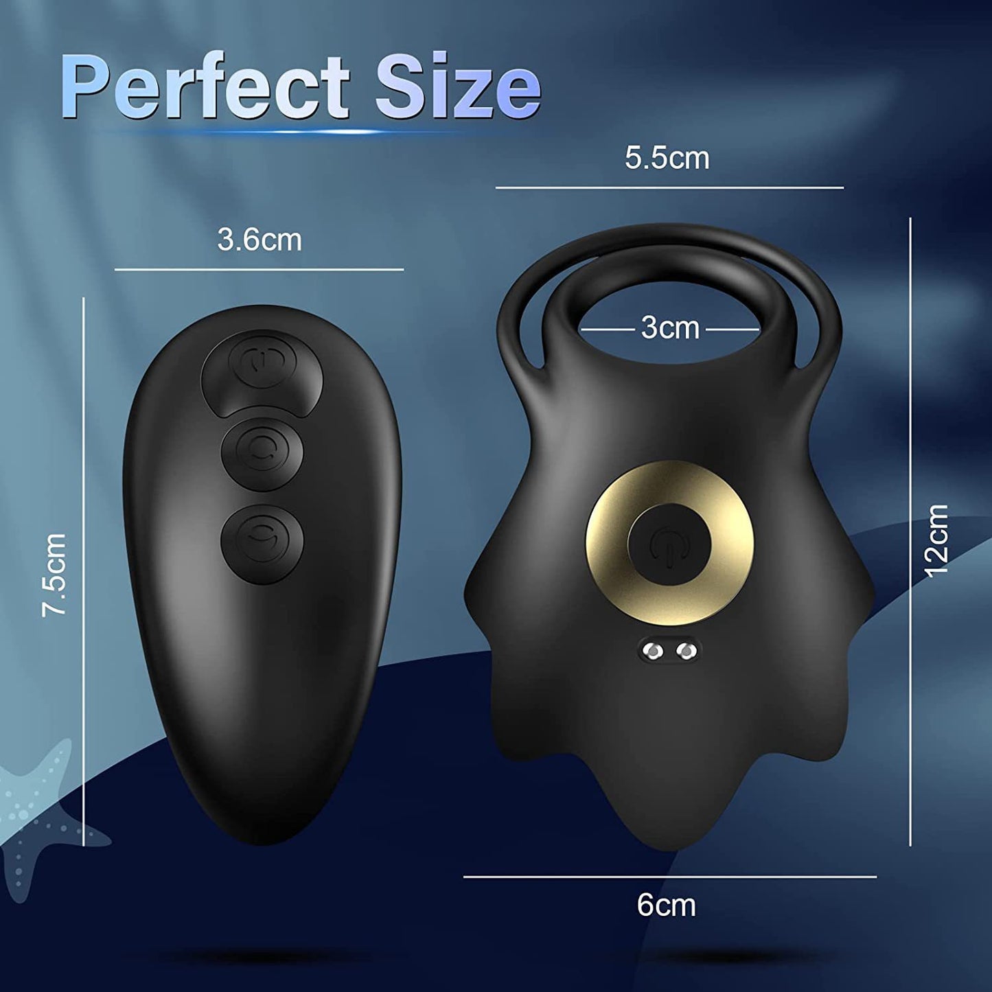 Starfish Wireless Remote Control Lock Ring Couple Masturbation Machine