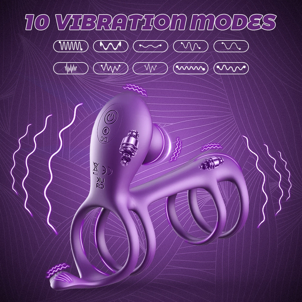 Male sex ring with silicone vibration delay penile ring