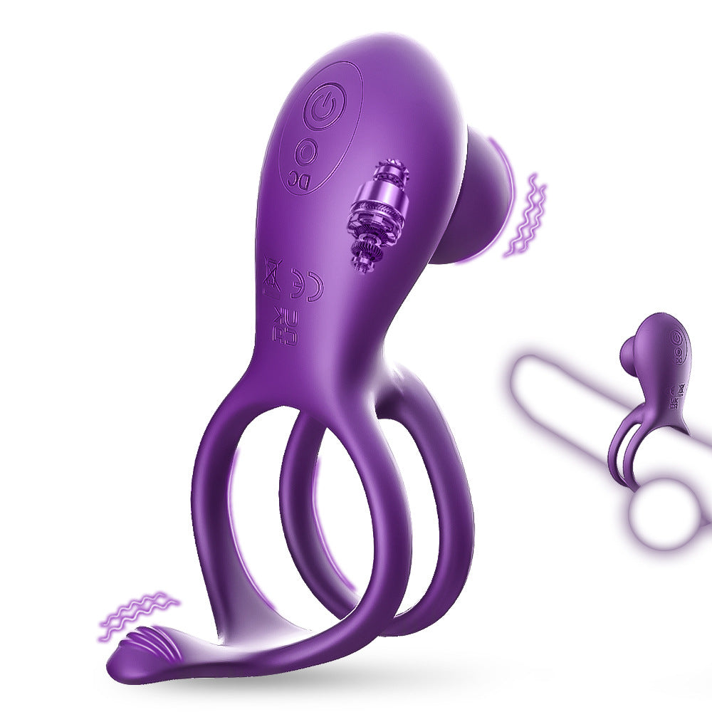 Male sex ring with silicone vibration delay penile ring