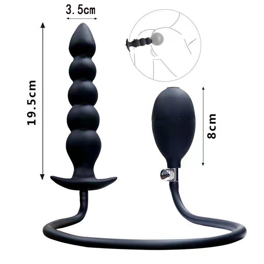 Five-bead inflatable anal dilator
