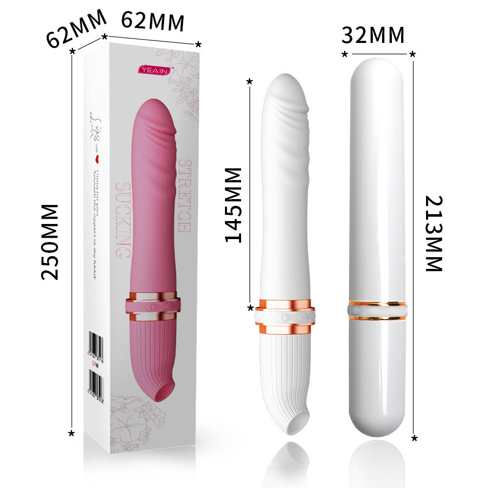 Sexy sucking, telescopic and vibrating double-ended masturbator