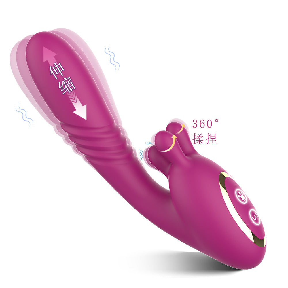 Kneading vibrator into body telescopic female masturbator adult toy sex toys vibrator