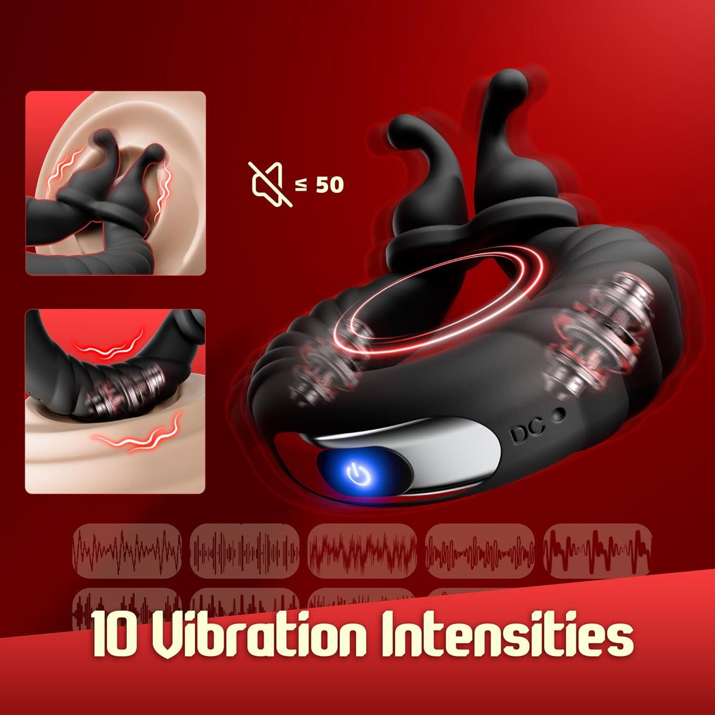 Men's snail vibrating lock sperm ring
