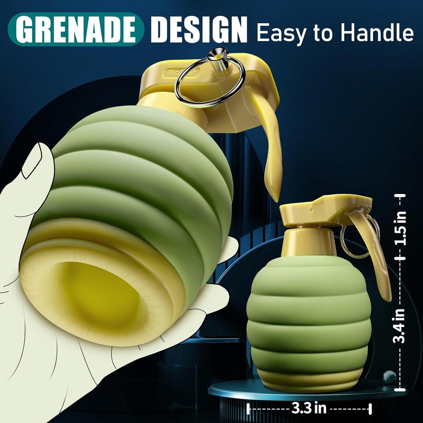 Men use hand grenade vibrator to fuck masturbate