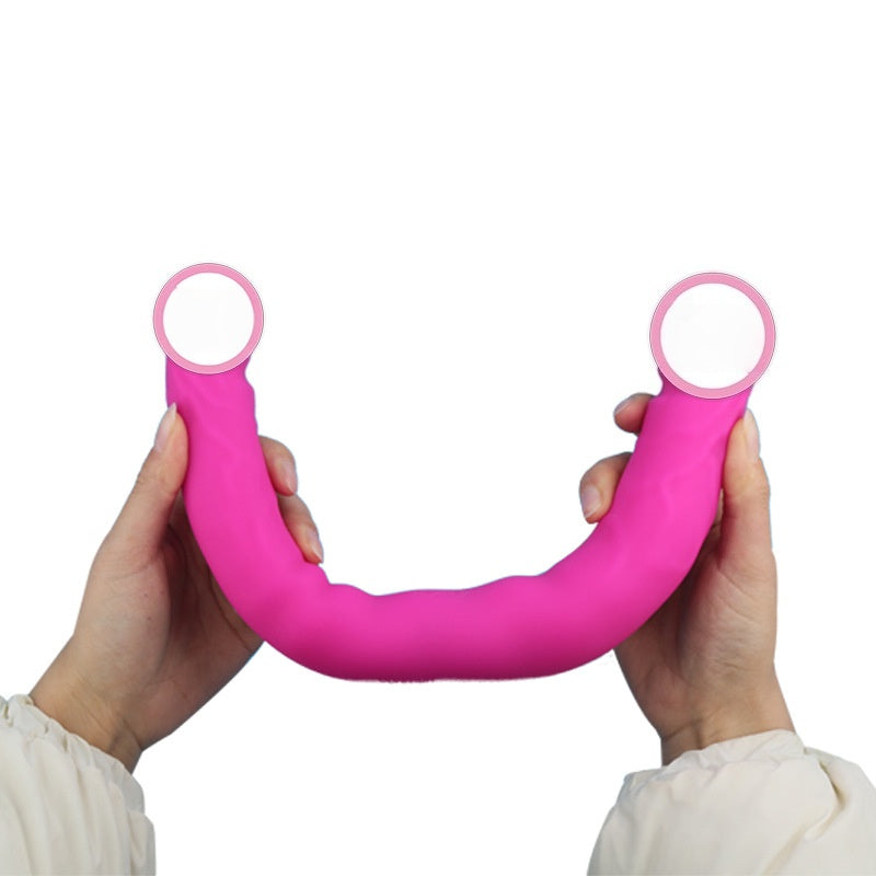 leslesbian pull-up double-headed dragon vibrator simulator