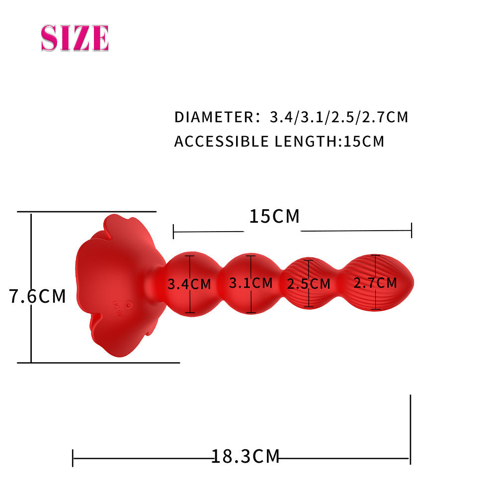 Wireless remote control rose twisting bead vibrator for men and women