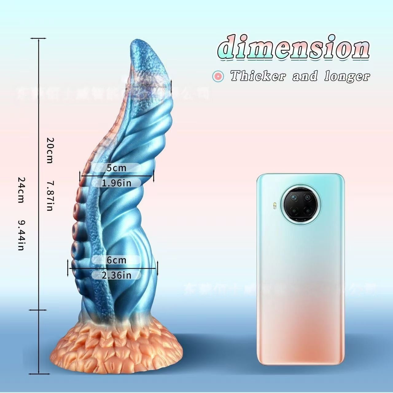 Alien-shaped anal plug, oversized dildo