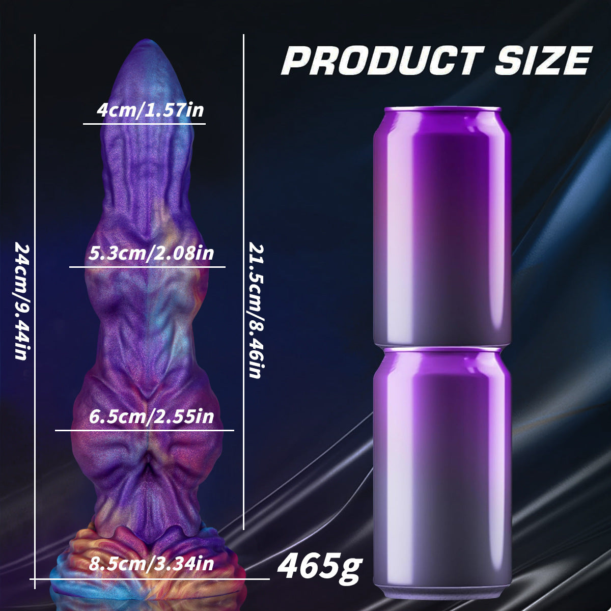 Alien double-egg silicone dildo