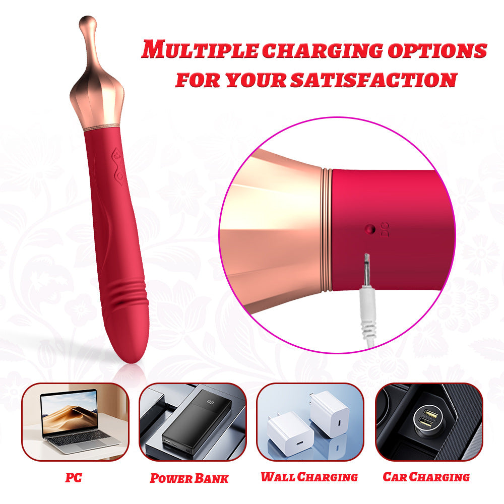 Vibrator female double head teasing masturbation flirting massage stick