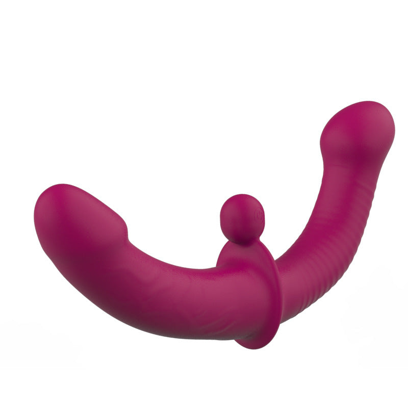 Remote control double shock double head dragon female double head simulation phallus female self Comfort vessel