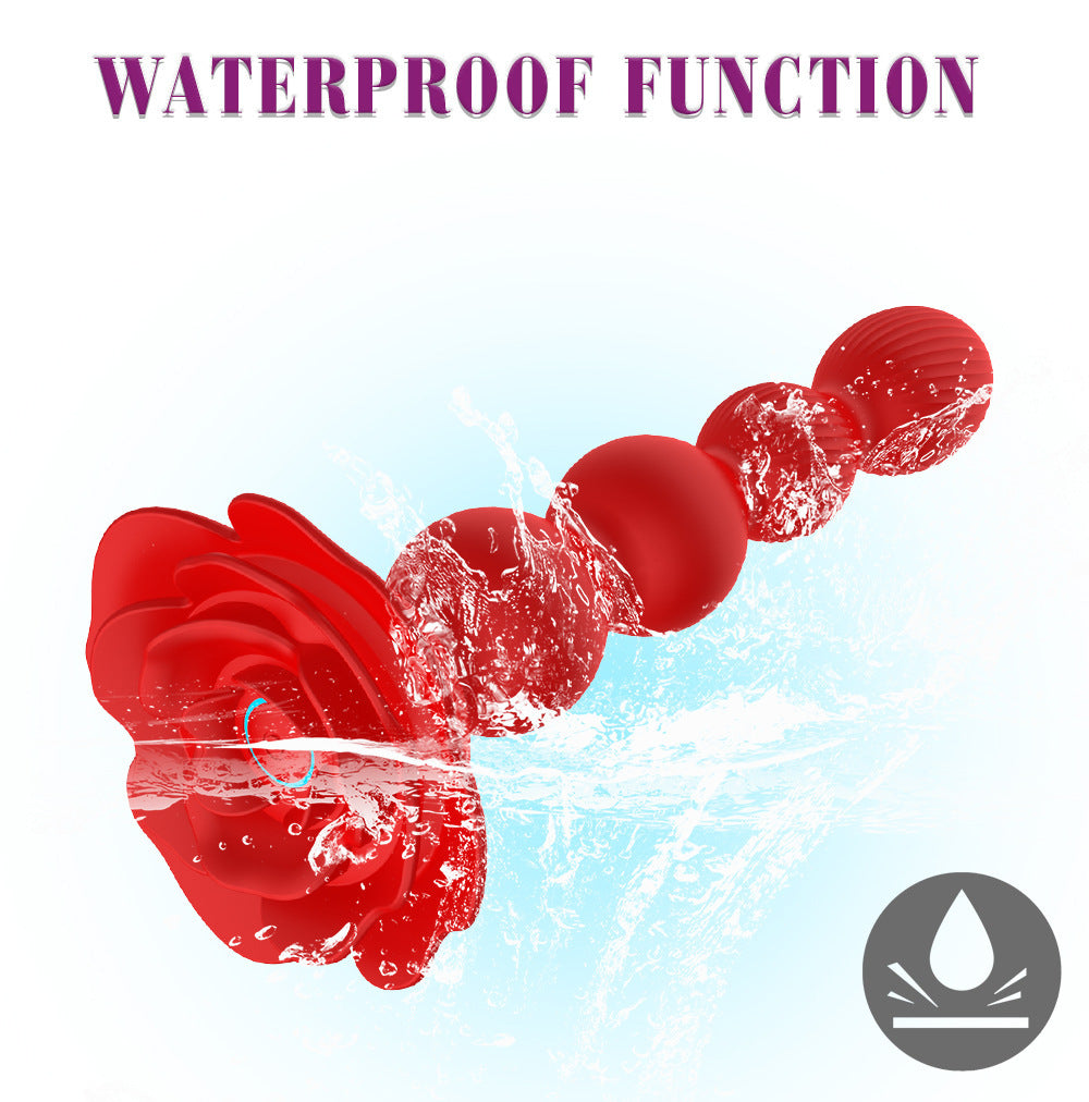 Wireless remote control rose twisting bead vibrator for men and women