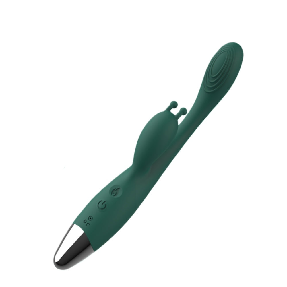 Heated vibrating dildo for women, double-headed massager